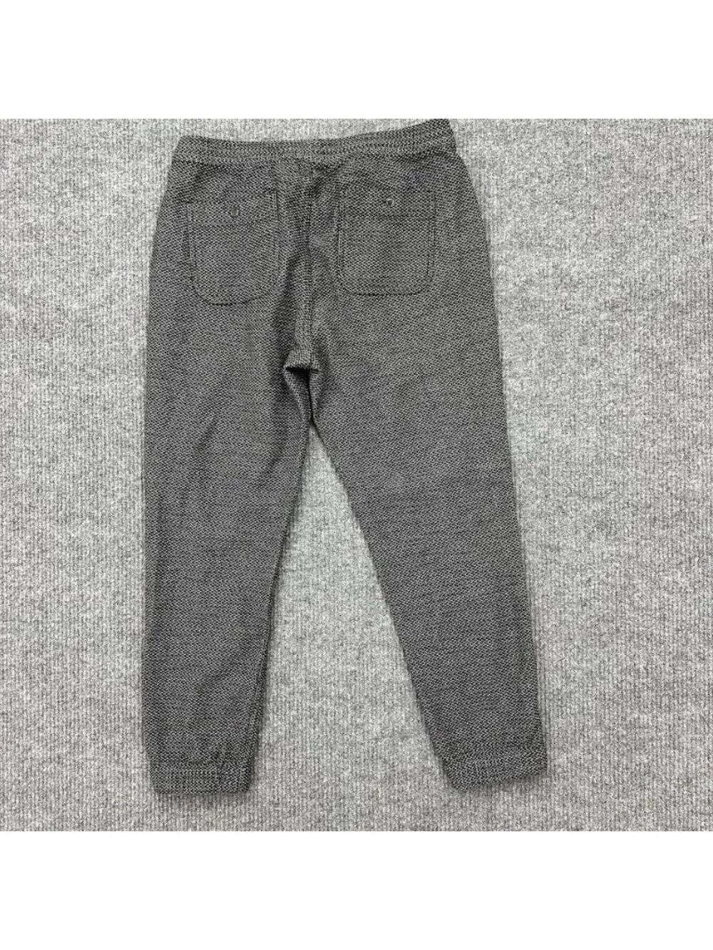Taylor Stitch Apres Pants Charcoal Sashiko Waffle Knit Organic Cotton Mens sz XL